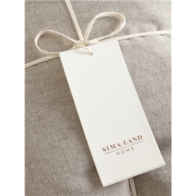 Простыня на резинке SL Home Linen collection 140*200+30 см , цв.бежевый, лён30%/хлопок70%