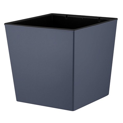 Горшок для цветов InGreen London CUBE 250х250 мм, 11,6 л, c дренажной вставкой IG780110026 вулканический серый