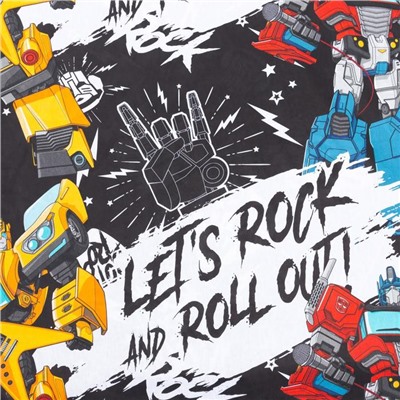 Постельное бельё 1.5 сп Let's rock, 143×215 см, 150×214 см, 50×70 см-1 шт., хлопок 100%, бязь