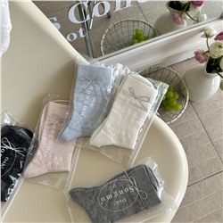 Brand cute knee socks with bow, mid length