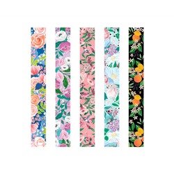 Закладка - магнит для книг, 25*195мм, ArtSpace "Flowers", блестки
