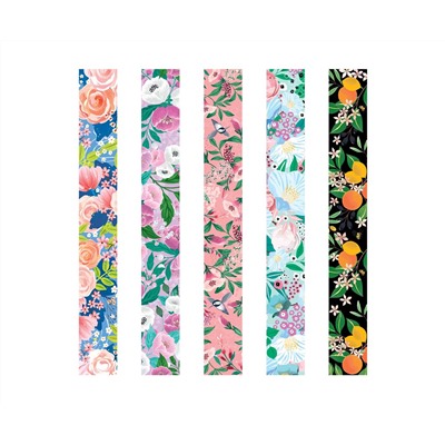 Закладка - магнит для книг, 25*195мм, ArtSpace "Flowers", блестки