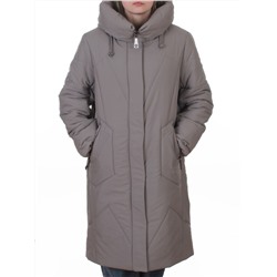 A618 GRAY/BEIGE Пальто зимнее женское (верблюжья шерсть, 120 гр. холлофайбер)