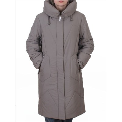 A618 GRAY/BEIGE Пальто зимнее женское (верблюжья шерсть, 120 гр. холлофайбер)