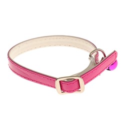 Ошейник глянцевый на резинке, с бубенчиком, 30×1 см, микс цветов