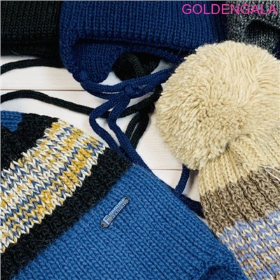 Теплая шапка для мальчика на возраст 5-8 лет Арт 9