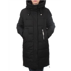 7715 BLACK Пальто зимнее женское (200 гр. холлофайбер)