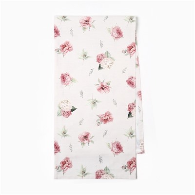 Дорожка на стол Этель Bloom, 40×149 см, 100% хлопок, репс 210 г/м², белая