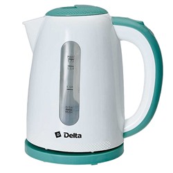 Чайник DELTA DL-1106 2200Вт 1,7л пластик Белый с мятным (8)
