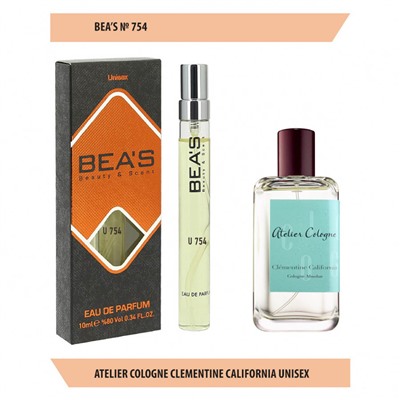 Парфюм Beas Atelier Cologne Clementine California Unisex U754 10 ml, Парфюм унисекс Beas U754 создан по мотивам аромата Atelier Cologne Clementine California