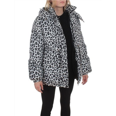 SJ 2251 WHITE/LEOPARD Куртка зимняя женская (200 гр. холлофайбер)
