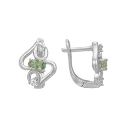 Серьги 'Весна' с хромдиопсидом ТГСН.885ХДR