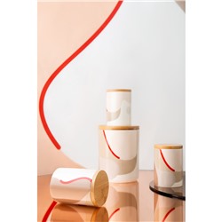 Банка для хранения бежевого цвета с авторским принтом из коллекции Freak Fruit, 275мл