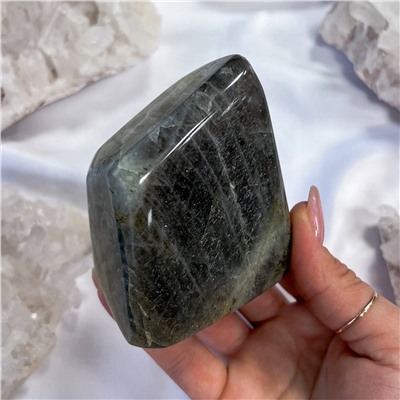 Радуга Самоцветов Срез (экран) из камня Лабрадор полированный