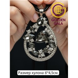 Кулон на кожаном шнурке "Женская грация" Арт КШ2130/16