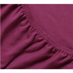 Простыня трикотажная на резинке марсала Текс-Дизайн