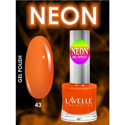 Lavellecollection Лак GEL POLISH тон 43 оранжевый неон 10 мл