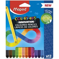 Карандаши 12цв с ударопрочным грифелем треугольные COLORPEPS INFINITY MAPED 861600/12/Франция