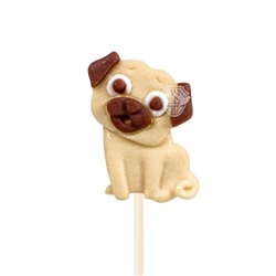 Карамель леденцовая изомальт "Мопс" ш/б 21шт х 25гр (сливочная ириска), ср.г. до 01.02.26