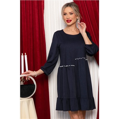 Платье бохо трикотажное Млада (темно-синее) П14411-8М