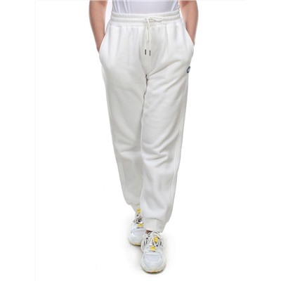 M043 WHITE Брюки спортивные женские на флисе (100% хлопок) 7986