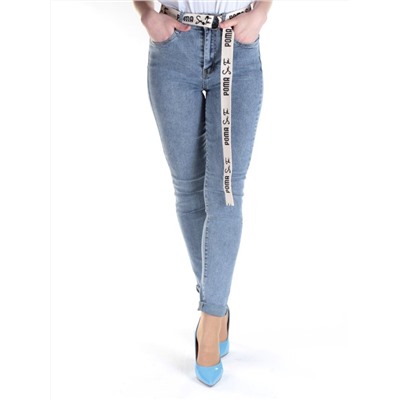 D1053 BLUE Джинсы зауженные женские DENIM