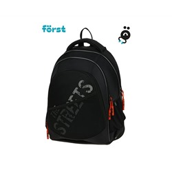 Рюкзак Först F-JUNIOR "Streets" 38*29*18см, 3 отделения, 2 кармана, эргономичная спинка