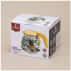 ЗАВАРОЧНЫЙ ЧАЙНИК AGNESS С ФИЛЬТРОМ "ФРУКТЫ" 900 МЛ.