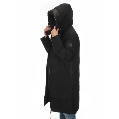 C1046 BLACK Пальто зимнее женское (200 гр. холлофайбер)