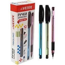 Ручка шариковая масляная "deVENTE. Triolino Pastel" Speed Pro 0,7мм игольч синяя 5073925/12/Китай