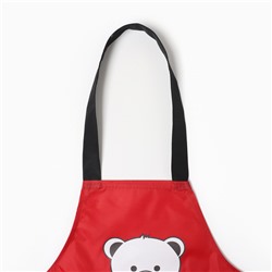 Фартук детский Этель Bear 44*60см, цв. красный, 100% п/э