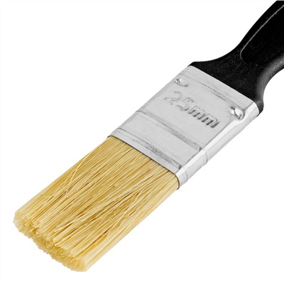 Кисть флейцевая "Стандарт", 25 х 6 мм, натуральная щетина, пластиковая ручка Сибртех