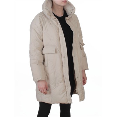3062 BEIGE Куртка пуховая зимняя женская (утиный пух)