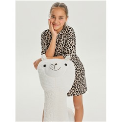 Платье домашнее "Леопард" Коричневый девочка