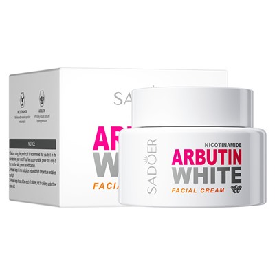 Крем для лица с арбутином и никатиномидом осветляющий SADOER Nicotinamide arbutin white facial cream, 50 гр