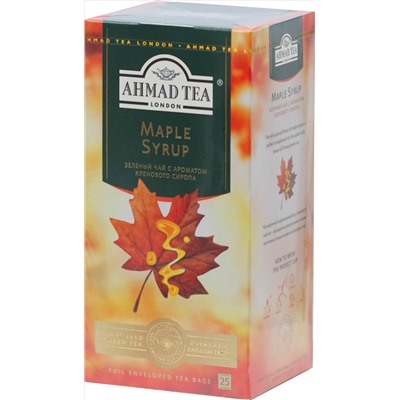 AHMAD TEA. Flavoured Collection. Maple Syrup 50 гр. карт.пачка, 25 пак.