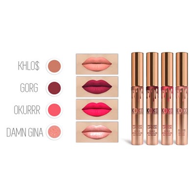 Блеск для губ Kylie Koko Kolection Lipstick 4 шт