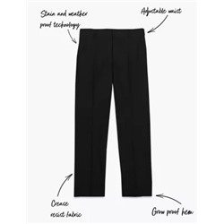 Boys' Slim Leg Longer Length Trousers (2-18 Yrs)