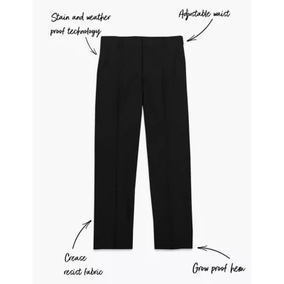Boys' Slim Leg Longer Length Trousers (2-18 Yrs)