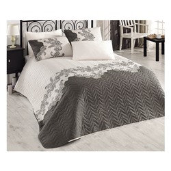 1 сп. Стеганое Покрывало Двустороннее 160x220 см. с Наволочкой 50x70 см. Mixscarlet Bej