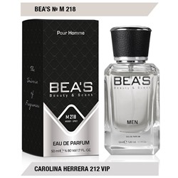 Beas M218 Carolina Herrera 212 Vip Men edp 50 ml, Парфюм мужской Beas M218 создан по мотивам аромата Carolina Herrera 212 Vip