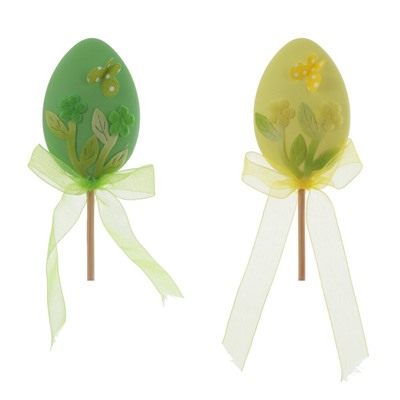 GAEM Изделие декоративное (вставка) "Яйцо пасхальное" (4*1,5*6) (блок 12 шт), L4,5 W2,5 H24,5 см, 2в.