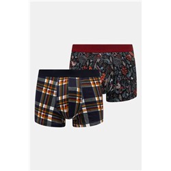 Bokserki bawełniane męskie z domieszką elastanu wzorzyste (2-pack) kolor multicolor
