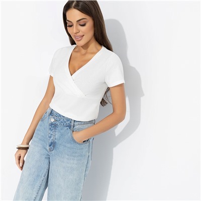 Футболка из трикотажа-лапша, Женственность без границ (white)