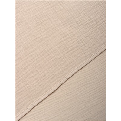 Полотенце - уголок муслиновое Крошка Я, 75×75 см, 100% хлопок, 120 г/м², бежевое