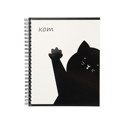 Тетрадь 96л кл на гребне Кот, обл мел карт, ТВИН+выб УФ-лак, блок офсет, МИКС