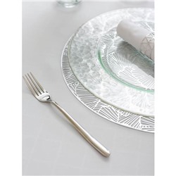 Салфетки сервировочные на стол Доляна «Веер», d=38 см, 4 шт., серебряные