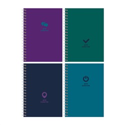 Записная книжка А6 80л спираль BG "Monocolor. Dark" тв обл ЗКТ6гр80_лг 12096/8/Россия