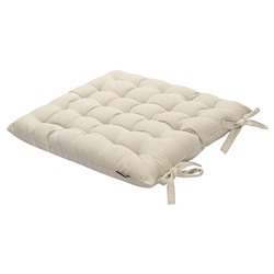 Подушка на стул из хлопка бежевого цвета из коллекции Essential, 35х35 см