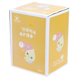 Кружка фарфоровая "Листья" 370мл, д7,7см h11,5см, деколь микс с золотом, в цветной коробке (Китай)